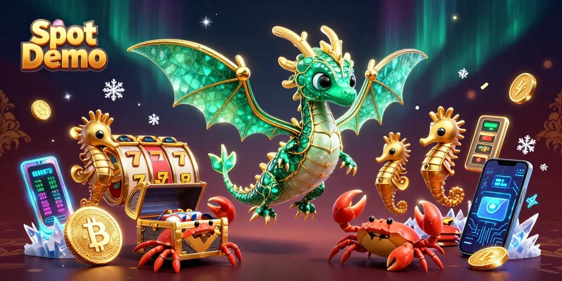 Spin the Slot Demo with a vibrant scene showcasing a sea dragon and winning symbols!