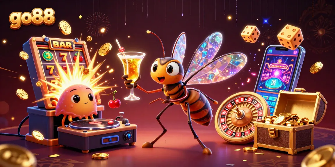 Experience exciting gameplay at go88 with our vibrant casino illustration featuring a lively mascot!