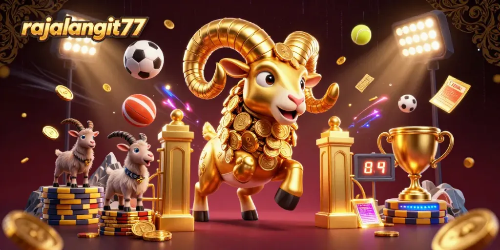 Rajalangit77 menghadirkan momen seru dalam taruhan olahraga dengan simbol dan elemen kasino yang menarik.