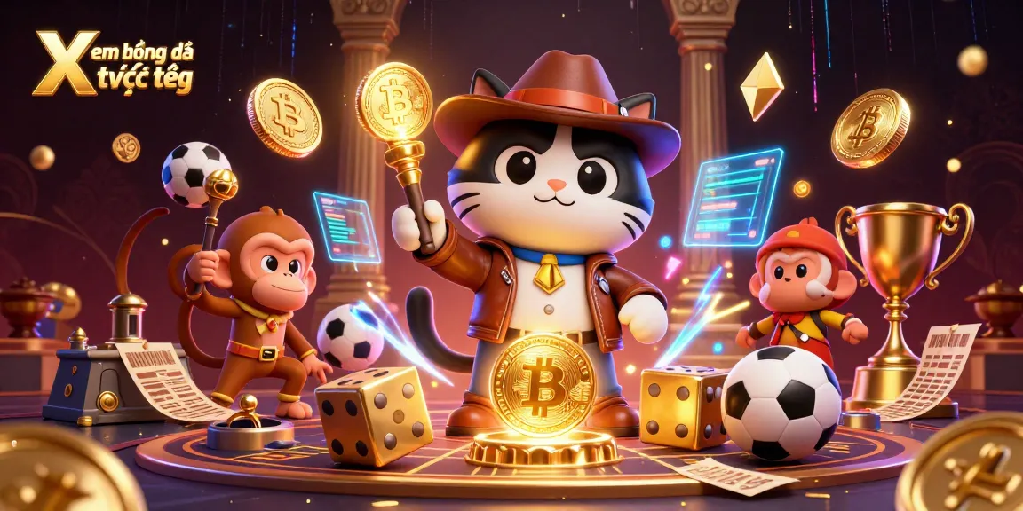 Xem bóng đá trực tiếp showcases a thrilling moment of sports betting excitement with exploring characters and dynamic elements.