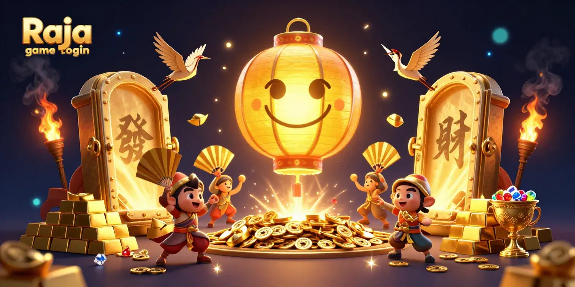 Engage with Raja game login for exciting casino gameplay and daily rewards through this vibrant 3D illustration.