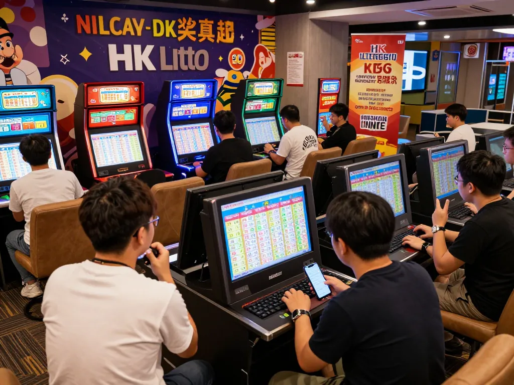 HK Lotto players engaging in a vibrant online gaming environment, showcasing live results and enthusiasm