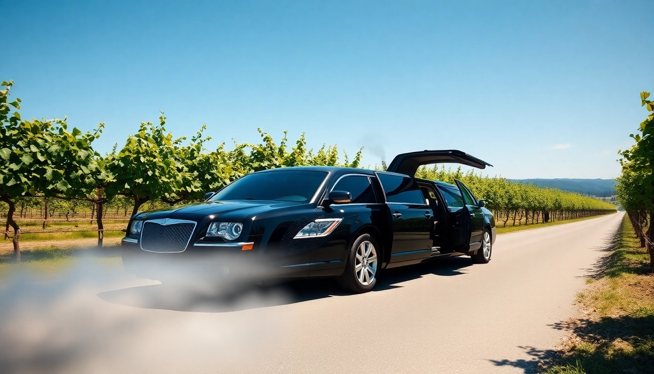 Experience a luxurious Langley wine tour limo ride through beautiful vineyards.