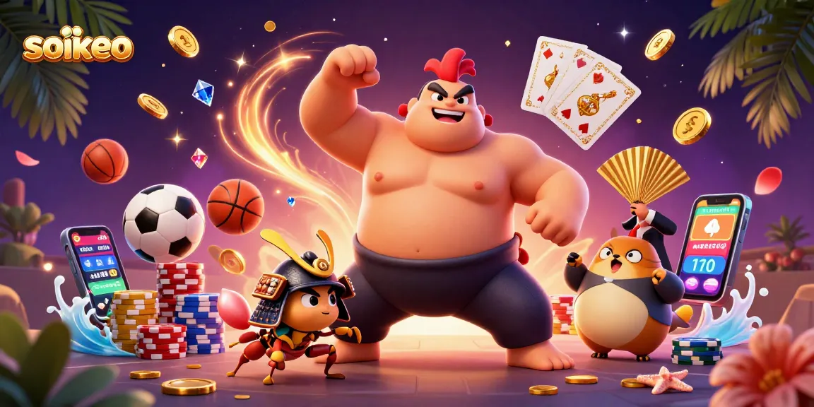 Experience the thrilling action of soikeo with powerful characters amidst dynamic sports betting elements.