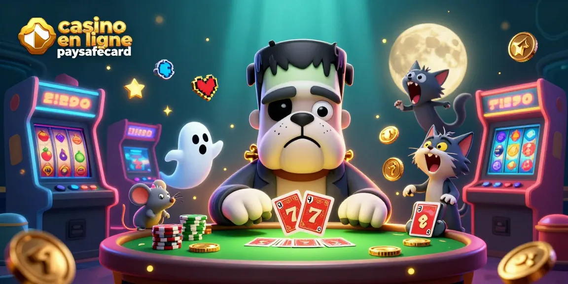 Réveillez votre chance avec le casino en ligne paysafecard à travers cette illustration animée captivante.