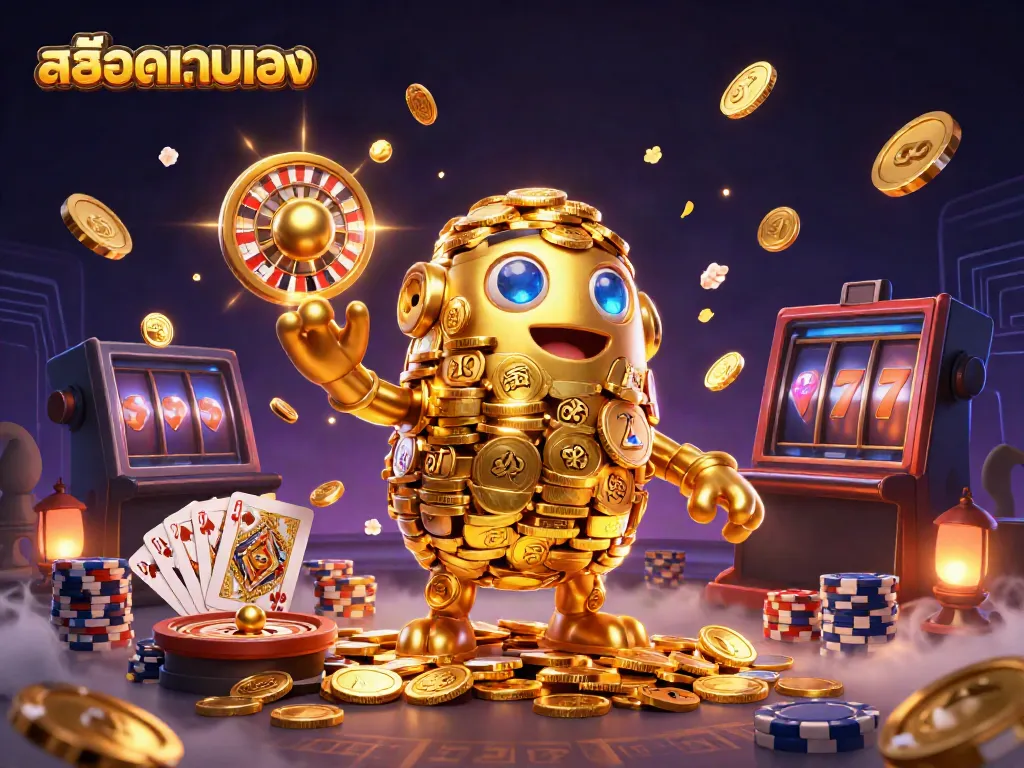 Play engaging slots at สล็อตเว็บตรง with exciting visual elements and vibrant golden coins.