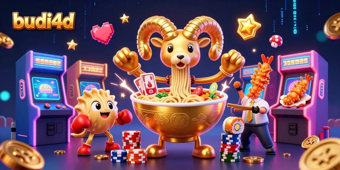 Experience the thrilling game atmosphere at budi4d with vibrant characters and casino elements.