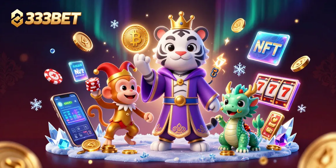 Play casino games and win at 333BET with a vibrant scene showcasing engaging characters and gaming elements.