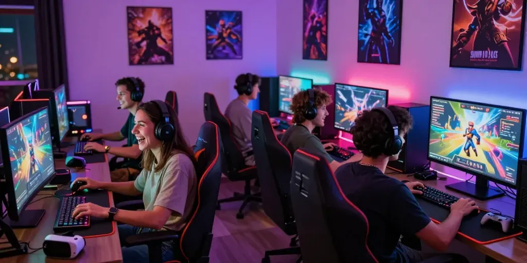 Luxury333 online gaming scene with players strategizing in a vibrant gaming environment.