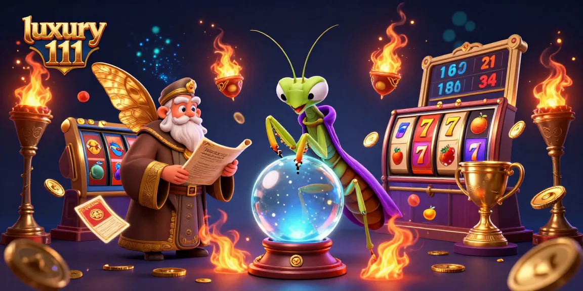 Engage with luxury 111 gaming through a dynamic 3D casino scene filled with vibrant slot elements.