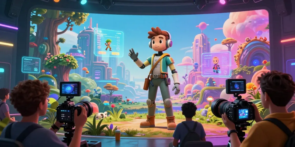 Character AI NSFW interaction in a vibrant digital landscape, showcasing customizable humanoid with engaging gameplay elements.