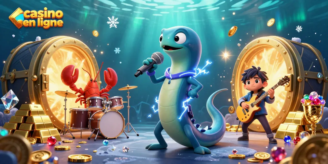 Casino en ligne : Jouez avec un poisson électrique DJ, homard batteur et hippocampe guitariste sous l'eau.