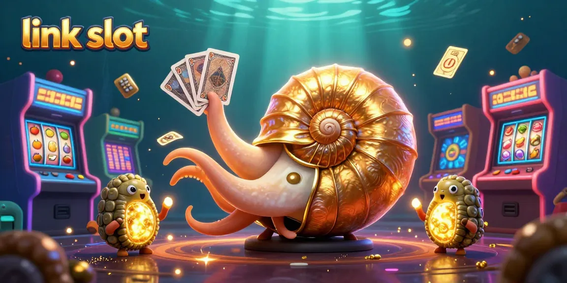Spin and win with link slot in a vibrant, dynamic casino scene